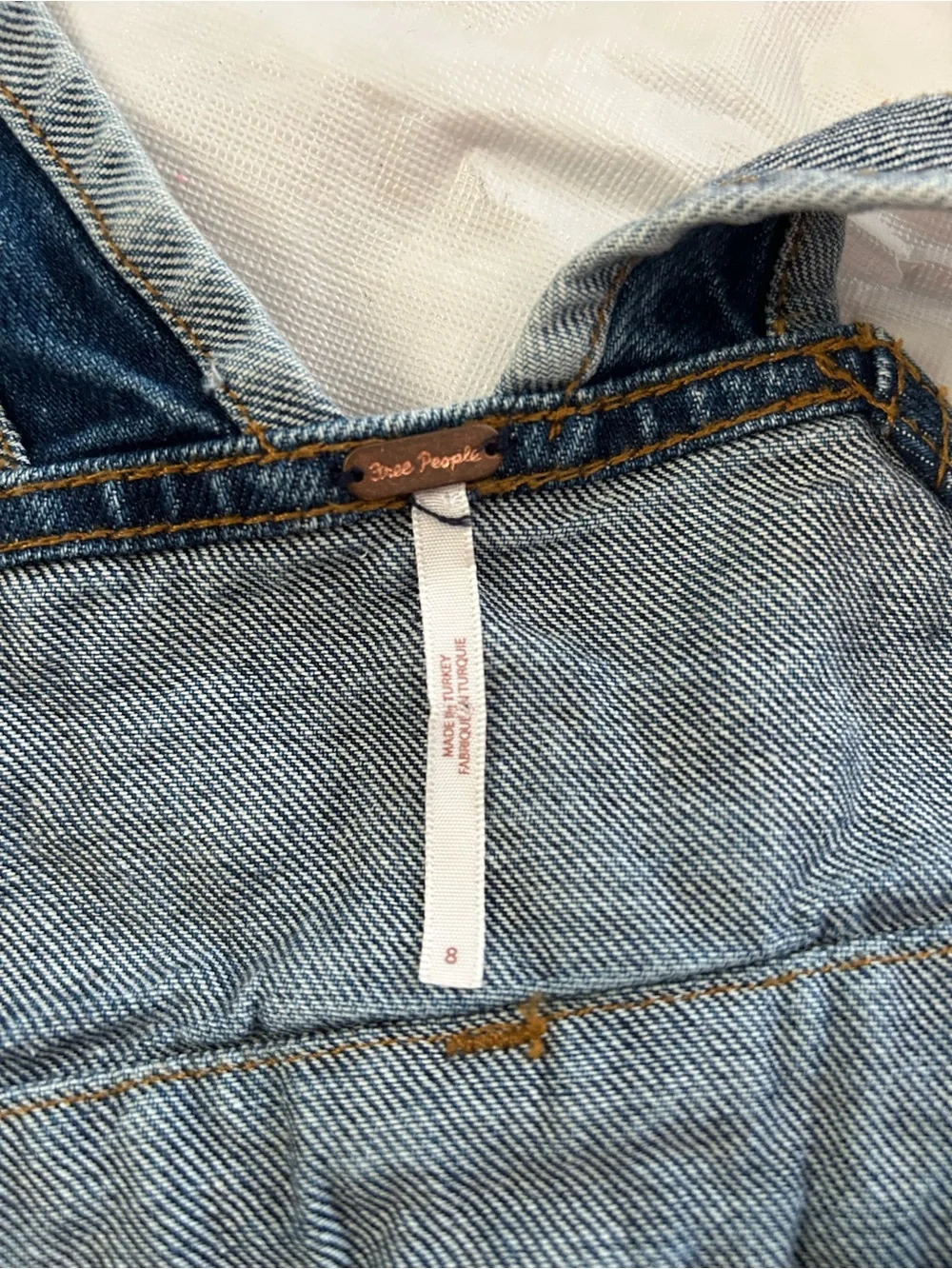Women’s Two-Tone Blue Denim Overall Skirt